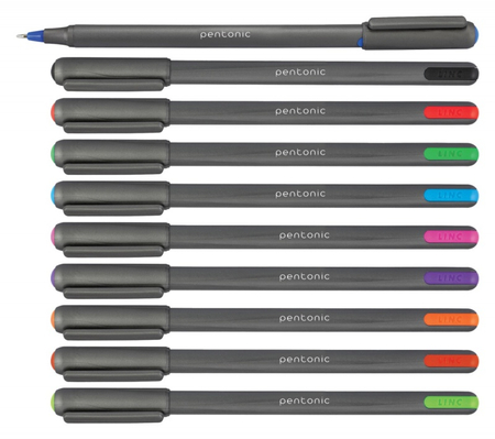 Długopis LINC Pentonic, śr. kulki 1,0mm, gr. linii 0,5mm, jasny niebieski