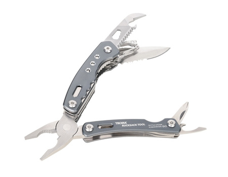 Narzędzie wielofunkcyjne TROIKA Rucksack Tool, 15 funkcji, szary