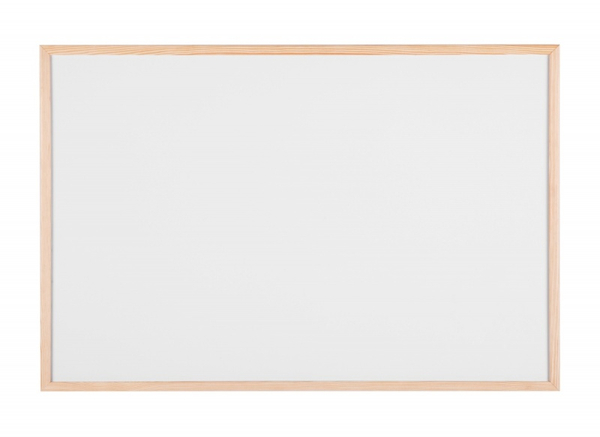 Tablica suchościeralna niemagnetyczna BI-OFFICE, lakierowana, 60x90cm, rama drewniana