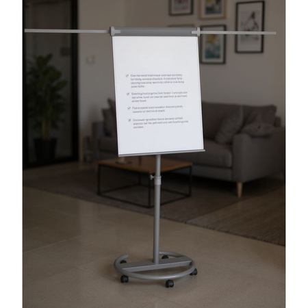 Flipchart Mobilny Premium Magnetyczny Suchościeralny FM5 z ramionami na blok