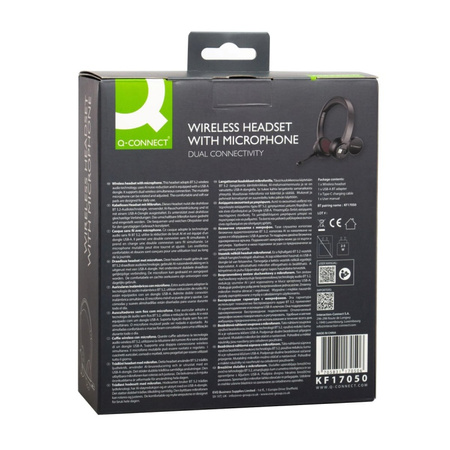Słuchawki bezprzewodowe Q-CONNECT, z mikrofonem, czarne