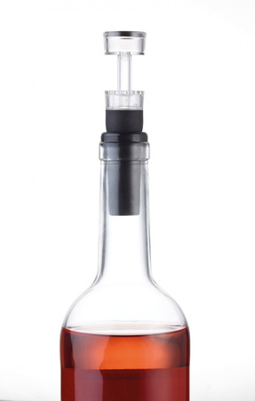 Zestaw do wina TROIKA Weinprobe, korkociąg + nożyk + zatyczka, czarny