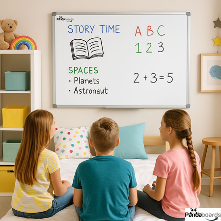 Tablica Magnetyczna Biała Suchościeralna 70x50 / 50x70 cm  w Ramie Aluminiowej WA1