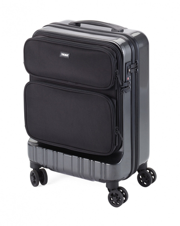 Walizka TROIKA 36 Hours Trolley, poliwęglan, szara