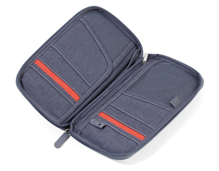 Etui na dokumenty TROIKA Safe Flight, na suwak, szare