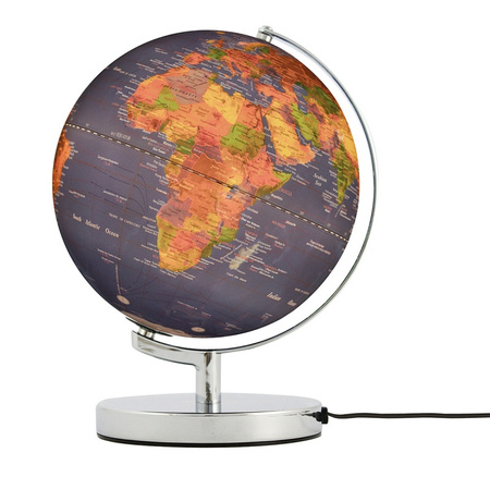 Globus TROIKA Terra Light, śr. 25cm, metalowa podstawa, niebiesko-zielony