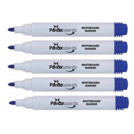 Markery do Tablic Białych Magnetycznych Suchościeralnych 1-3 mm NIEBIESKIE - 5 szt.