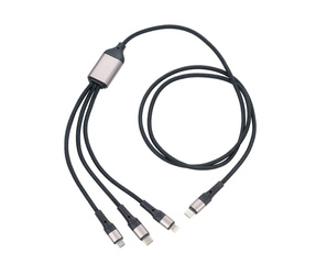 Kabel ładujący TROIKA Dreizack Pro, 1,2m, 3w1, czarny