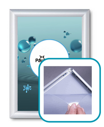 Rama Plakatowa Zatrzaskowa OWZ 25 mm, prosty narożnik A2