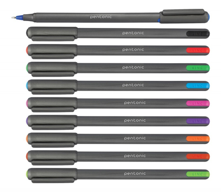 Długopis LINC Pentonic, śr. kulki 1,0mm, gr. linii 0,5mm, różowy