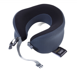 Poduszka TROIKA Business Travel Pillow, w etui, czarno-szary