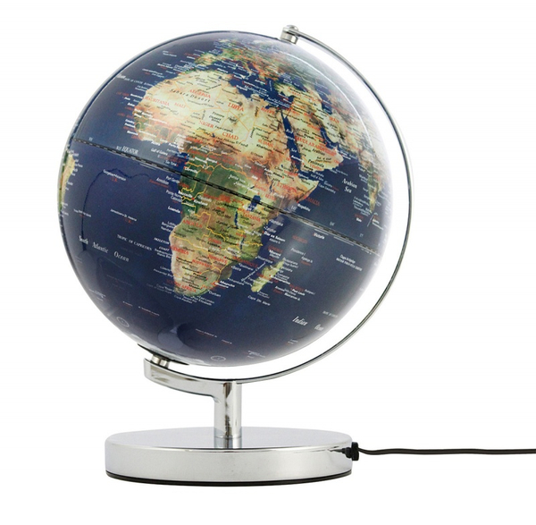 Globus TROIKA Terra Light, śr. 25cm, metalowa podstawa, niebiesko-zielony