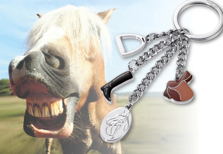 Brelok TROIKA Pferdegluck, 4 charmsy, emaliowany metal