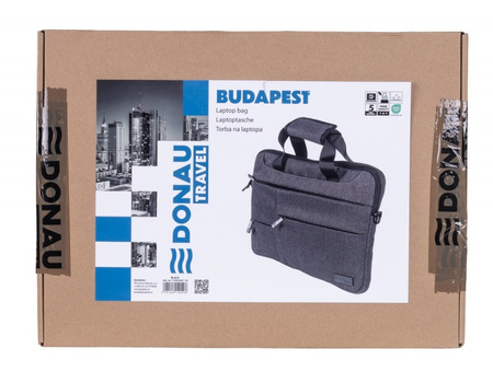 Torba na laptopa DONAU TRAVEL Budapest, 14", 3l, szara