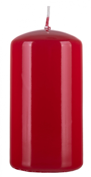 Świeca słupek DONAU HOME Standard Gloss, 60x115mm, czerwony