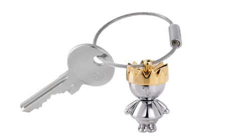 Brelok TROIKA Little King, chromowany metal