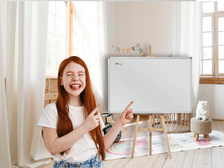 Sztaluga Drewniana + Tablica Magnetyczna w Ramie Aluminiowej 90x60