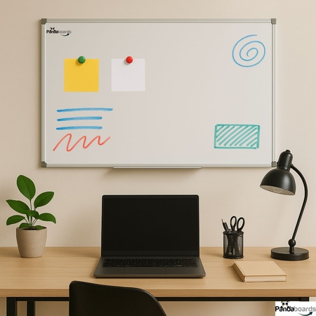 Tablica Magnetyczna Biała Suchościeralna 100x100 / 100x100 cm  w Ramie Aluminiowej WA1