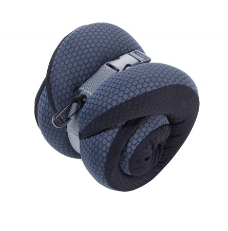 Poduszka TROIKA Business Travel Pillow, w etui, czarno-szary