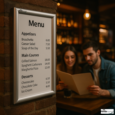 Rama Plakatowa Zatrzaskowa OWZ 25 mm, prosty narożnik A2