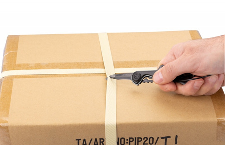 Brelok TROIKA Parcel Cut & Cart, 9 funkcji, czarno‑tytanowy