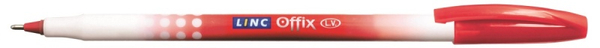 Długopis LINC Offix, śr. kulki 1mm, gr. linii 0,33mm, czerwony