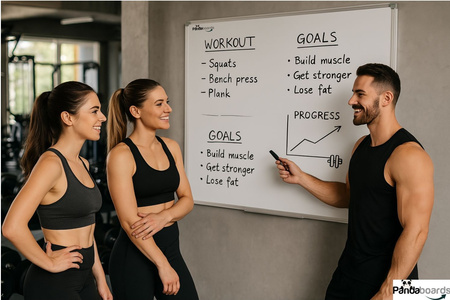 Tablica Magnetyczna Biała Suchościeralna 100x100 / 100x100 cm  w Ramie Aluminiowej WA1