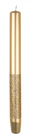 Świeca stołowa DONAU HOME Onyx, 22x250mm, 4 szt., złoty