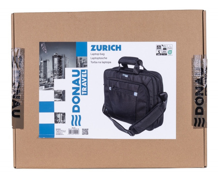 Torba na laptopa DONAU TRAVEL Zurich, 15,6", 12l, czarna