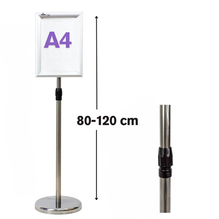 Stojak informacyjny  Menu Board OWZ A4 z ramą aluminiową