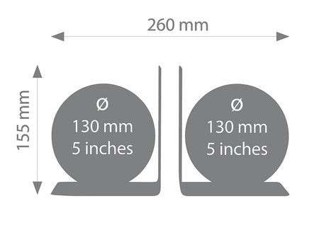 Zestaw globusów TROIKA Bookglobe, śr. 13cm, 2 szt., czarno-srebrny