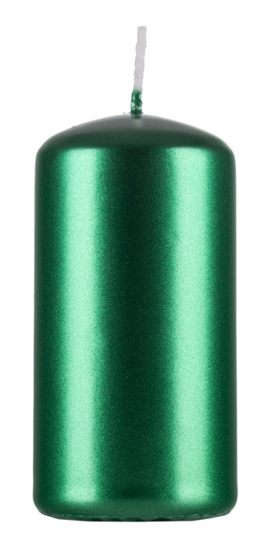 Świeca słupek DONAU HOME Standard Lakier, 50x100mm, 4 szt., zielony metaliczny połysk