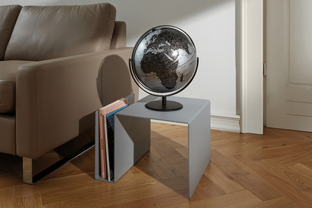 Globus TROIKA Juri, śr. 30cm, metalowa podstawa, srebrno-czarny